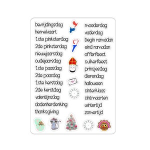 LovedbyGaby stickers "feestdagen en schoolvakanties"