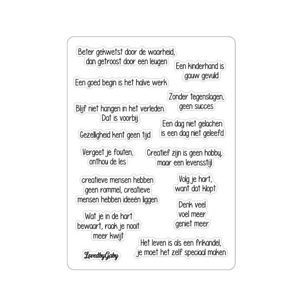 LovedbyGaby stickers Dutch sayings