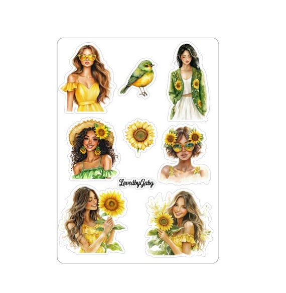 LovedbyGaby stickers Sunflowers