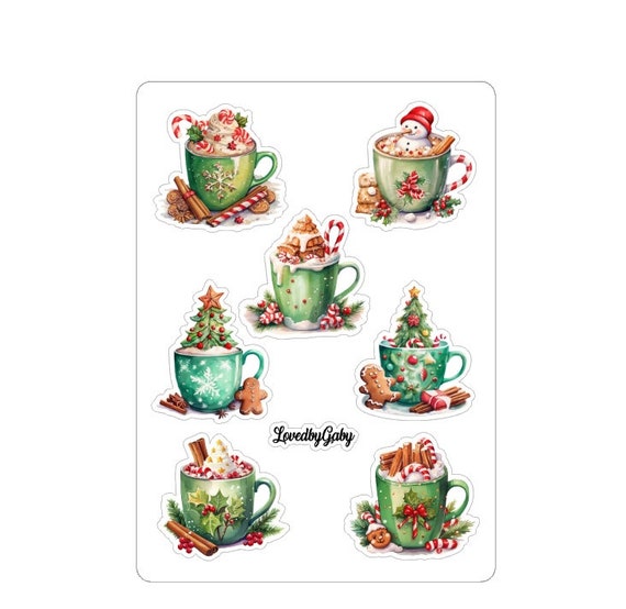 LovedbyGaby stickers "Christmas hot drinks"