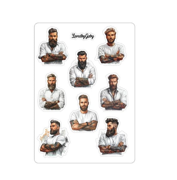 LovedbyGaby stickers Beardmen
