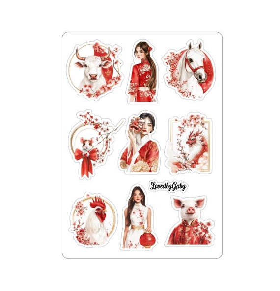 LovedbyGaby stickers Chinese New Year