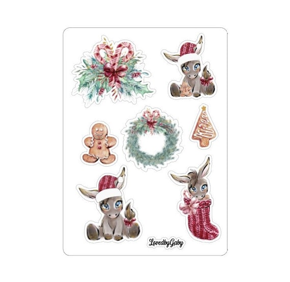 LovedbyGaby stickers christmas donkey