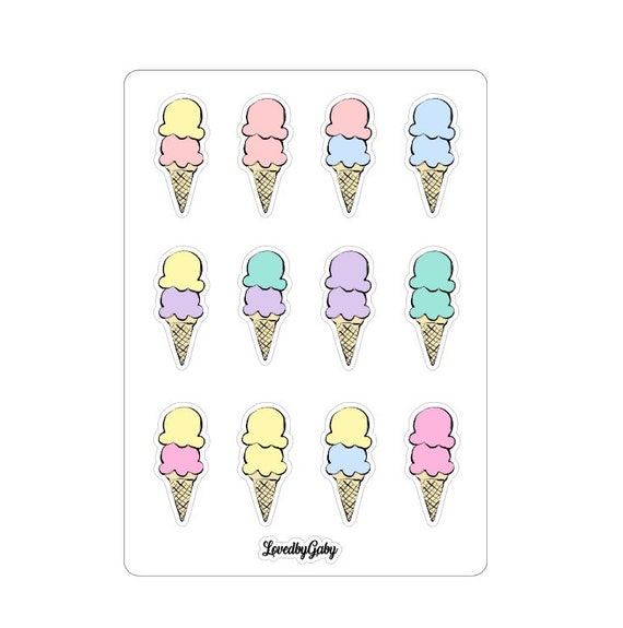 LovedbyGaby stickers "icecreams"