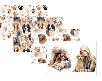 LovedbyGaby A4 journalpaper set dogs