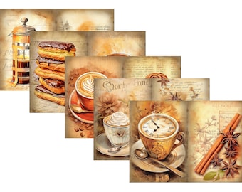 LovedbyGaby A4 journalpaper set "Coffee time"