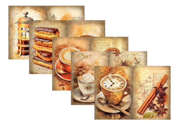 LovedbyGaby A4 journal paper set "Coffee time"