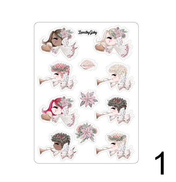 LovedbyGaby stickers "jolly christmas angels"