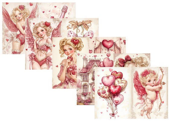 LovedbyGaby A4 journal paper set Valentines