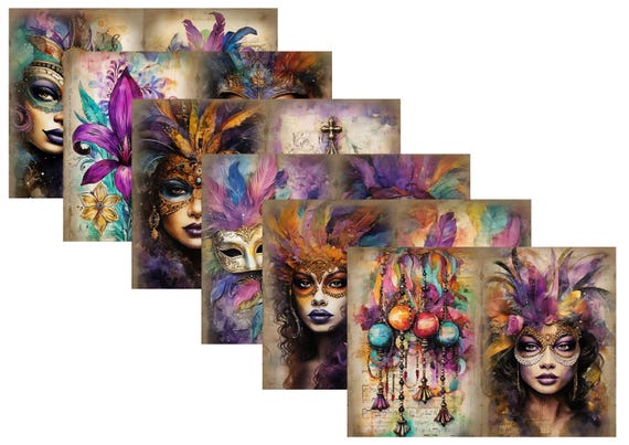 LovedbyGaby A4 journal paper set Masquerade