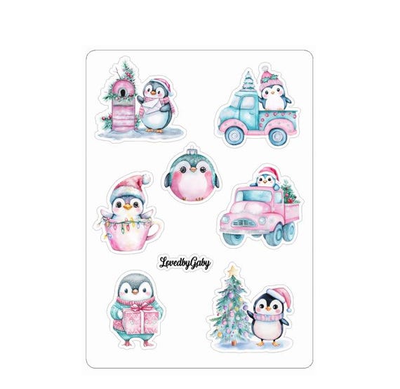 LovedbyGaby stickers Christmas Penguins