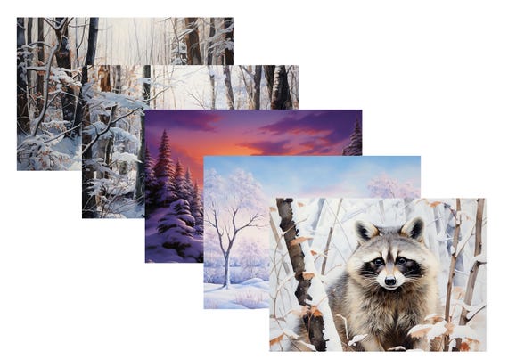 LovebyGaby A4 journal paper set Snowland