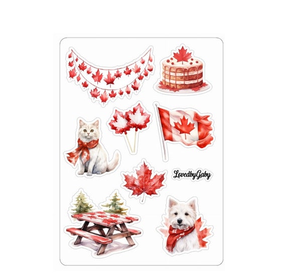 LovedbyGaby stickers Canada day