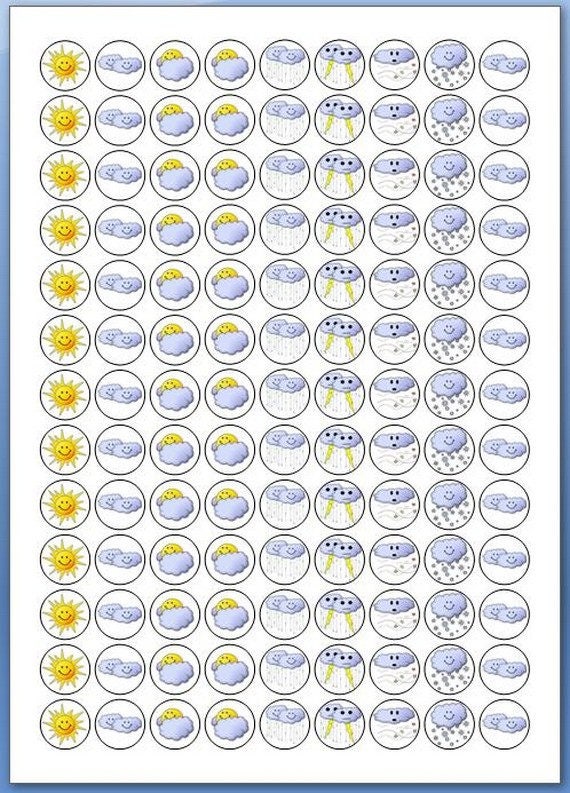 117 planner stickers "weather"