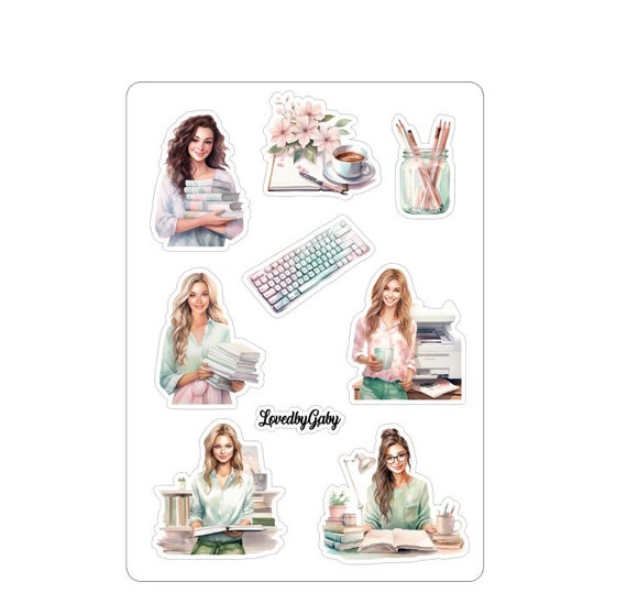 LovedbyGaby stickers planner girl