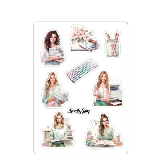 LovedbyGaby stickers planner girl