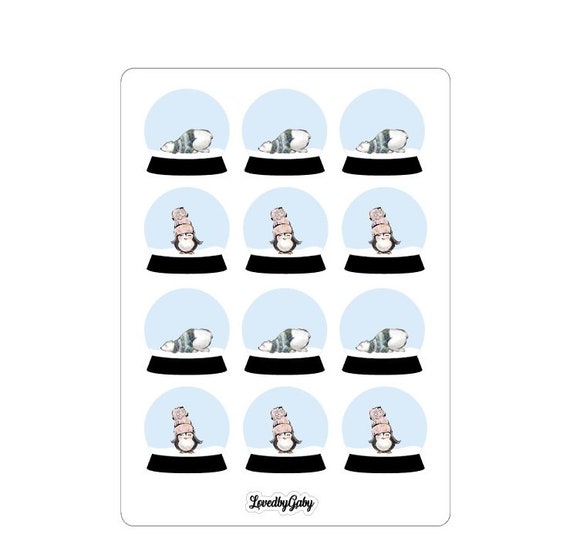 LovedbyGaby stickers "Snow globes"