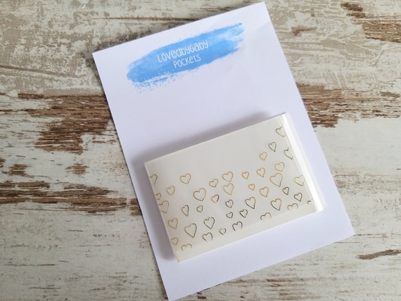 LovedbyGaby adhesive pockets rectangle "hearts"