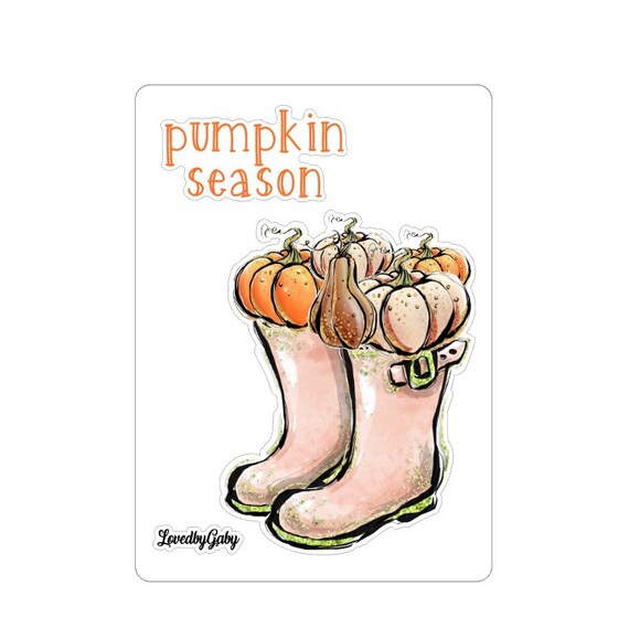 LovedbyGaby stickers Pumpkin boots