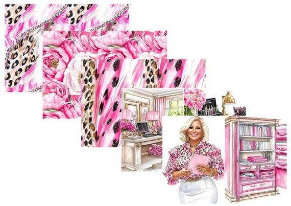 LovedbyGaby A4 journal paper set Boss woman Leopard