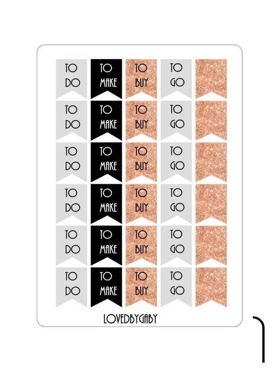 LovedbyGaby grey/rosegold/black planning stickers