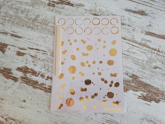 LovedbyGaby A5 rub-ons gold foil