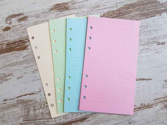 Pastel ruled paper