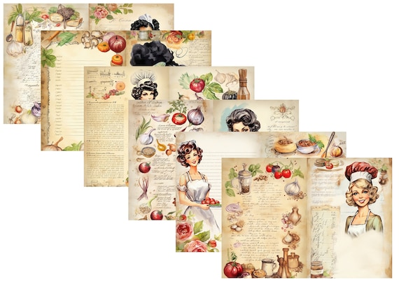 LovedbyGaby A4 journal set Vintage cooking