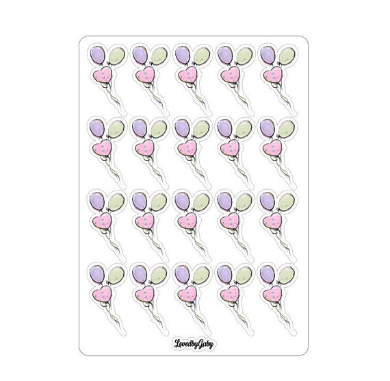 LovedbyGaby stickers "party balloons"