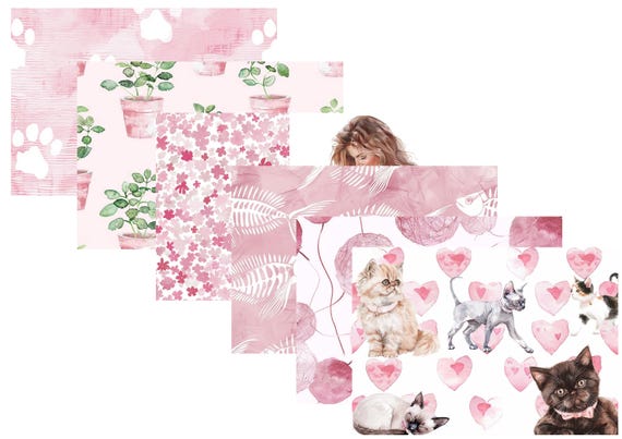 LovedbyGaby A4 journal paper set Catmom
