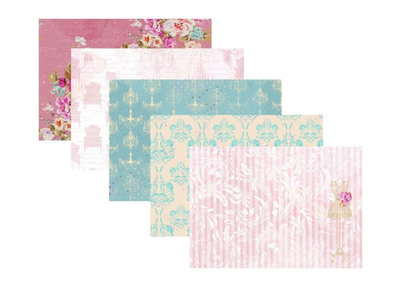 LovedbyGaby A4 scrapbook paperset Baroque