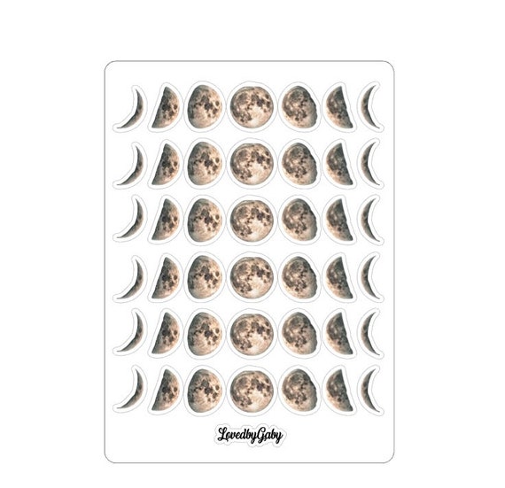 LovedbyGaby Stickers Moon phases