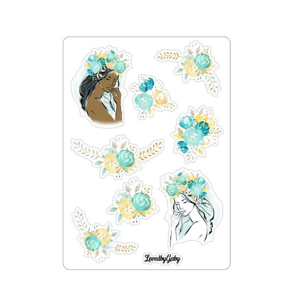 LovedbyGaby stickers Mint floral