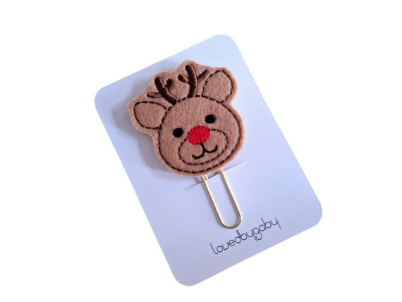 LovedbyGaby paper clips reindeer, hot cocoa and snowman