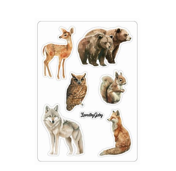LovedbyGaby stickers Woodland