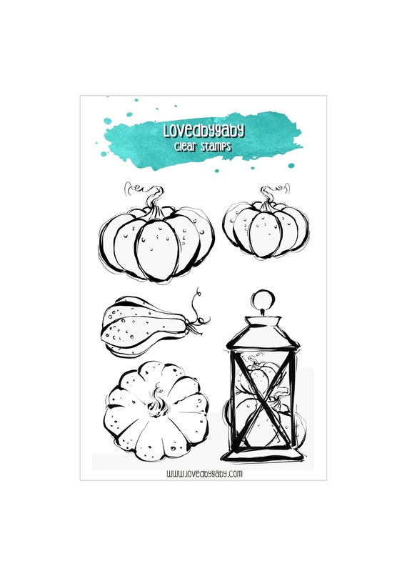 LovedbyGaby clear stamps "Pumpkins"