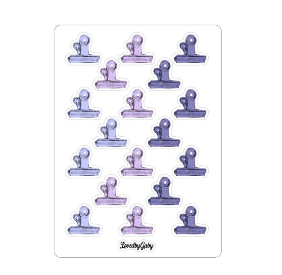 LovedbyGaby stickers "bulldog clips"