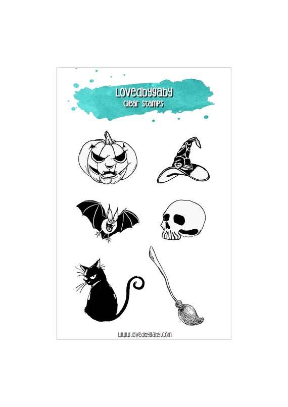 LovedbyGaby clear stamps Halloween