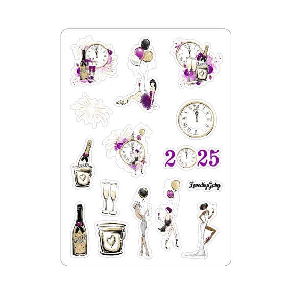LovedbyGaby stickers "Happy 2025"