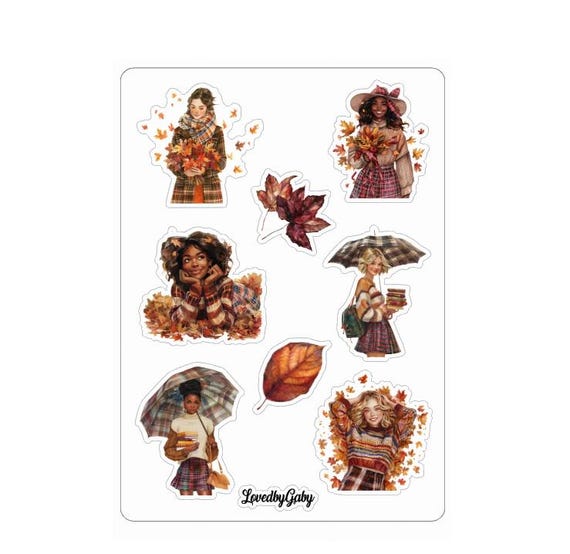 LovedbyGaby stickers Fall book