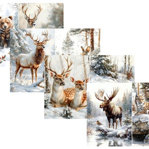 LovedbyGaby A4 journal paper set Winterwoods