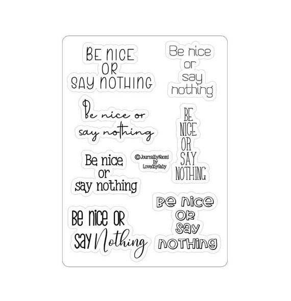 LovedbyGaby stickers "Be nice"