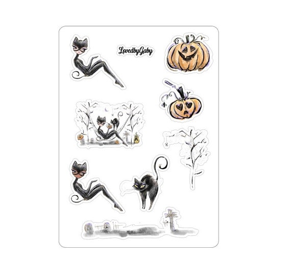 LovedbyGaby stickers "cats halloween"