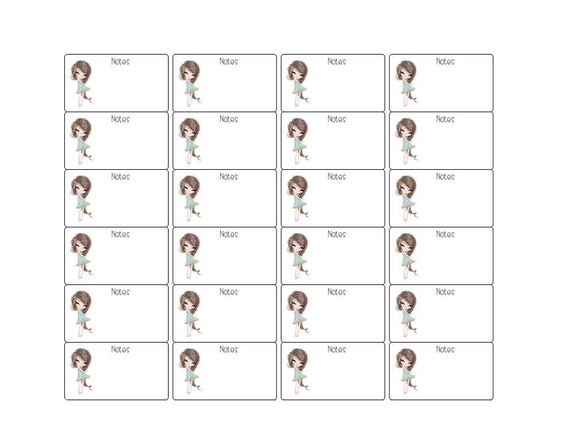 LovedbyGaby stickynotes stickers "girls"