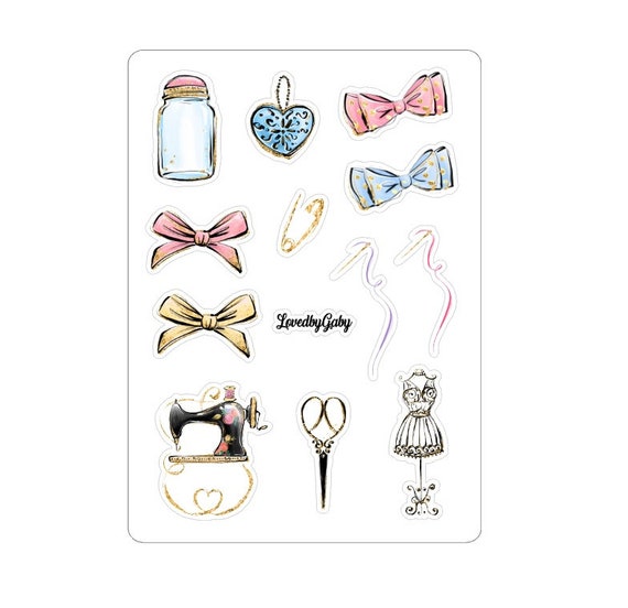 LovedbyGaby stickers "sewing"