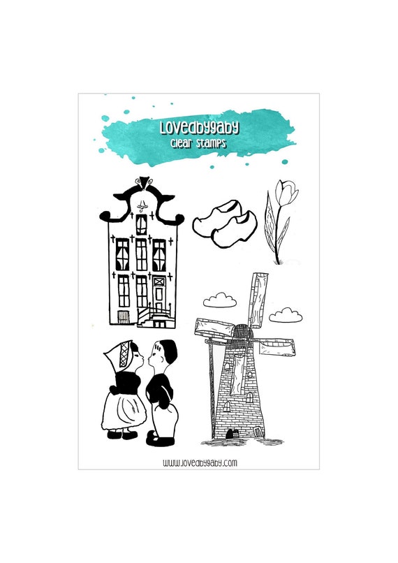 LovedbyGaby clear stamps "Holland"