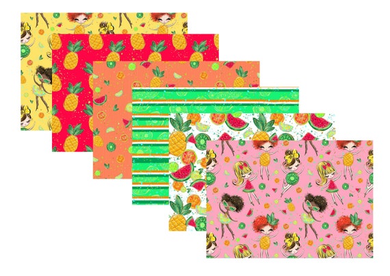LovedbyGaby A4 scrapbook paper set Tutti Frutti