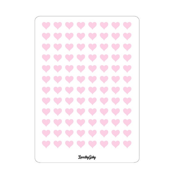 LovedbyGaby washi stickers "hearts" transparent