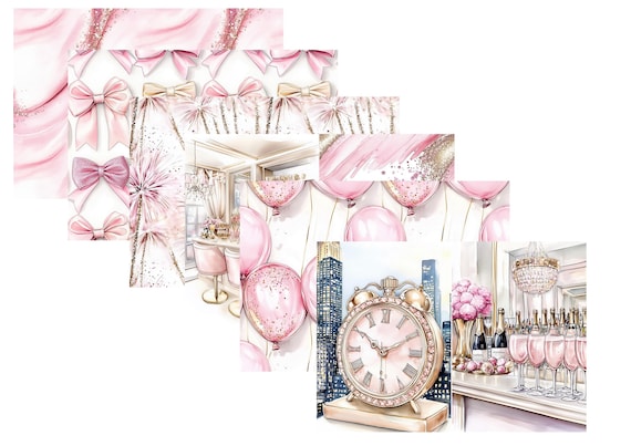 LovedbyGaby A4 journal paper set Pink Ney Year