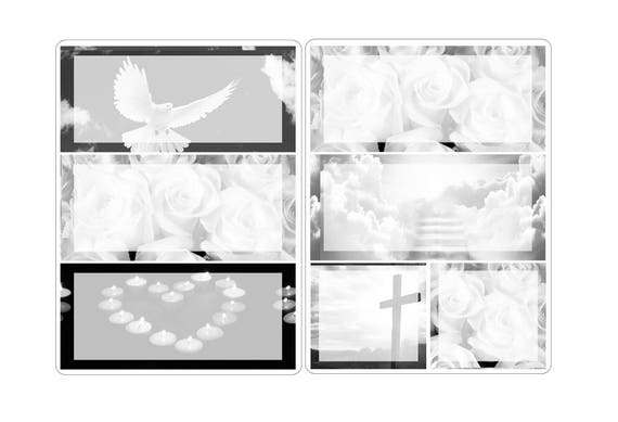 A5 deco stickers "Funeral or Memoriam day"